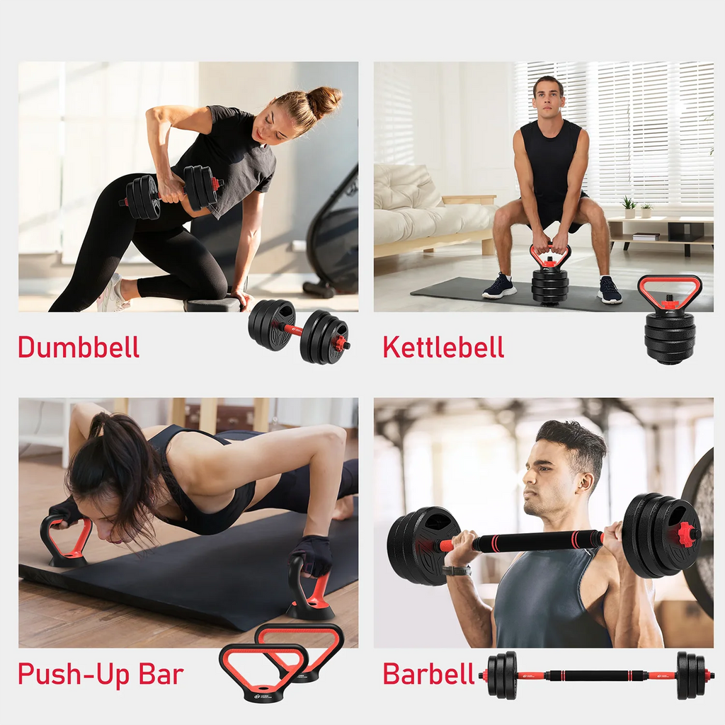 3-in-1 Dumbbells Set 20 kg Adjustable Dumbbells